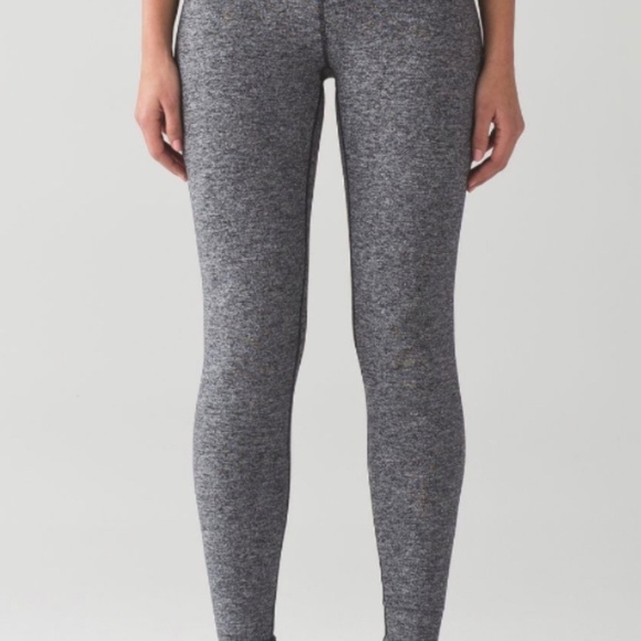 Lululemon Wunder Under Pant (Hi-Rise) 31” Heathered Black Size 4 approx - Picture 2 of 8